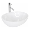 REA-U0133 - SOFIA Countertop Basin 34.5 x 41 cm, Glossy White Ceramic
