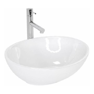 REA-U0133 - SOFIA Countertop Basin 34.5 x 41 cm, Glossy White Ceramic