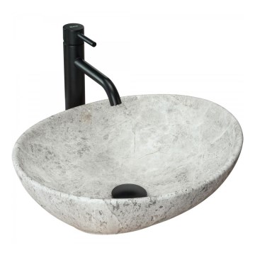 REA-U0165 - SOFIA Countertop Basin 34.5 x 41 cm, Ceramic / Light Stone