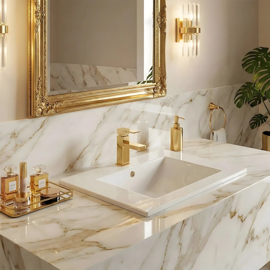 REA-U0190 - DAFNE Recessed Washbasin 46.5 x 72 cm, Ceramic, Glossy White