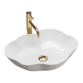 REA-U0265 - PEARL countertop basin 38x50,5 cm ceramic/glossy white
