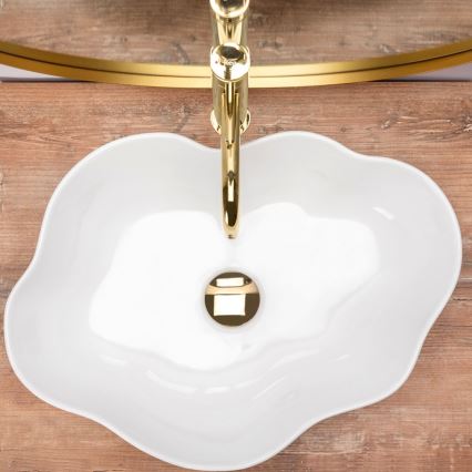 REA-U0265 - PEARL countertop basin 38x50,5 cm ceramic/glossy white