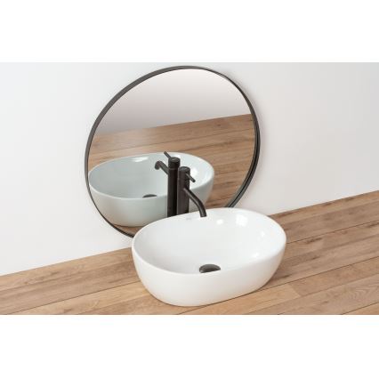 REA-U0416 - AMELIA Countertop Basin 34.5 x 48 cm, Ceramic / Glossy White