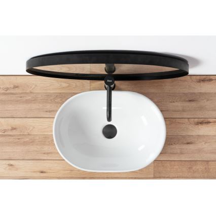 REA-U0416 - AMELIA Countertop Basin 34.5 x 48 cm, Ceramic / Glossy White