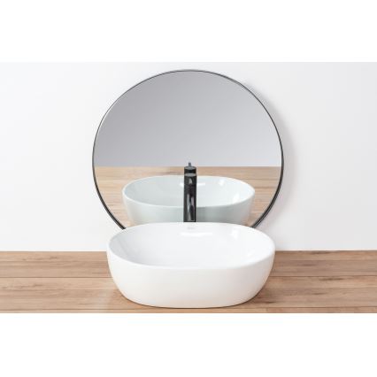 REA-U0416 - AMELIA Countertop Basin 34.5 x 48 cm, Ceramic / Glossy White