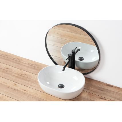 REA-U0416 - AMELIA Countertop Basin 34.5 x 48 cm, Ceramic / Glossy White