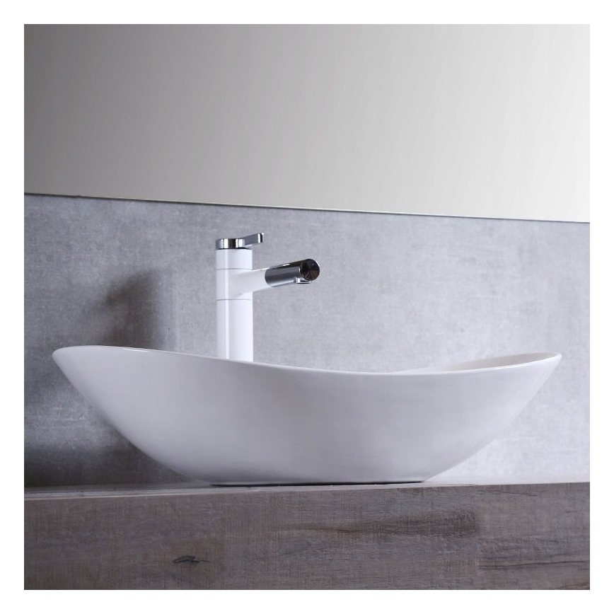 REA-U0441 - ROYAL Countertop Washbasin 35.5 x 61.5 cm ceramic/glossy white
