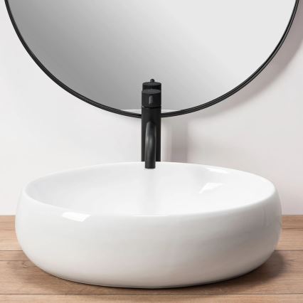 REA-U0462 - Countertop basin LINDA 34 x 48.5 cm, ceramic/glossy white