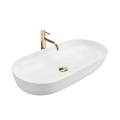 REA-U0563 - CLEO Countertop Basin 41 x 81 cm, ceramic / glossy white