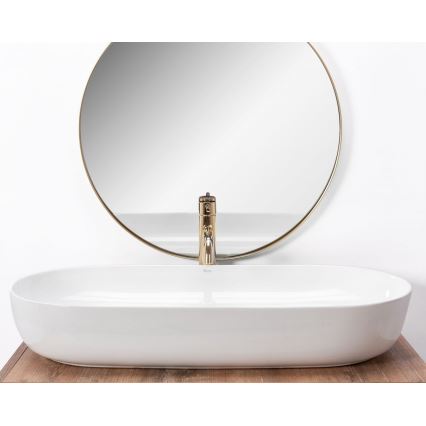 REA-U0563 - CLEO Countertop Basin 41 x 81 cm, ceramic / glossy white