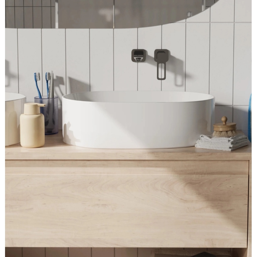 REA-U0600 - ALMA Countertop Basin 36x57 cm ceramic/glossy white