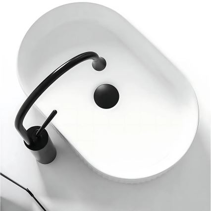 REA-U0603 - VANDA Countertop Basin 31x49 cm Ceramic/Glossy White