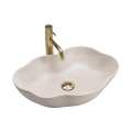 REA-U0617 - PEARL Countertop Basin 38x50,5 cm Ceramic/Beige/Stone Effect