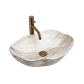 REA-U0618 - PEARL Countertop Basin 38x50.5 cm ceramic/beige/stone effect