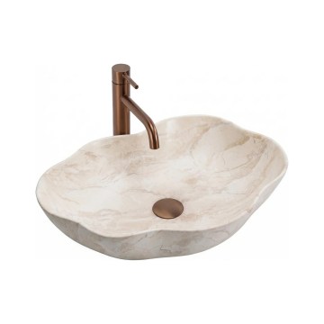 REA-U0619 - PEARL Countertop Basin 38 x 50.5 cm, Ceramic/Beige