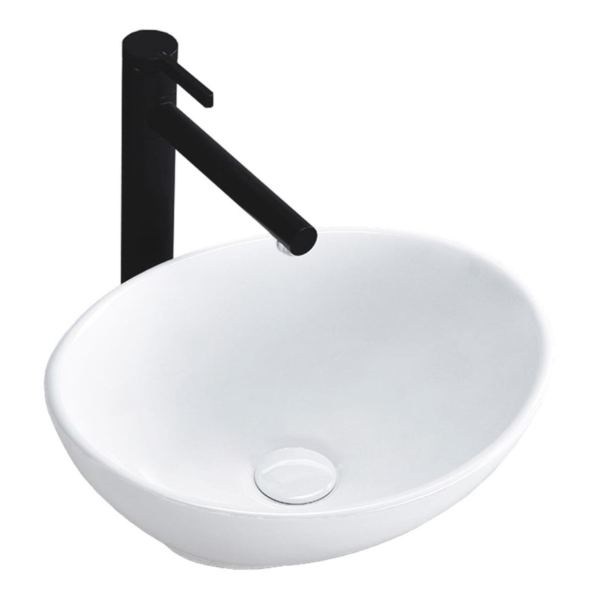 REA-U0623 - Countertop basin SOFIA MINI 27x34 cm ceramic/glossy white