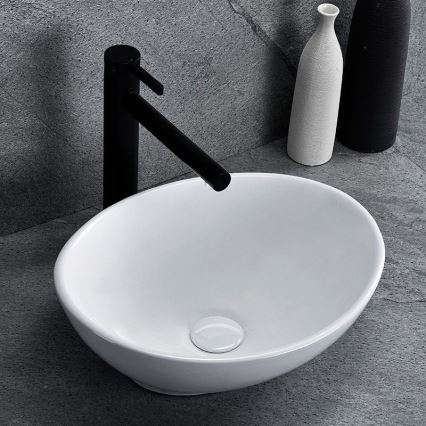 REA-U0623 - Countertop basin SOFIA MINI 27x34 cm ceramic/glossy white