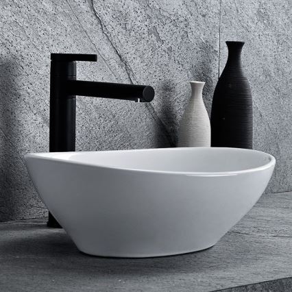 REA-U0623 - Countertop basin SOFIA MINI 27x34 cm ceramic/glossy white