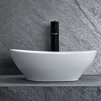 REA-U0623 - Countertop basin SOFIA MINI 27x34 cm ceramic/glossy white