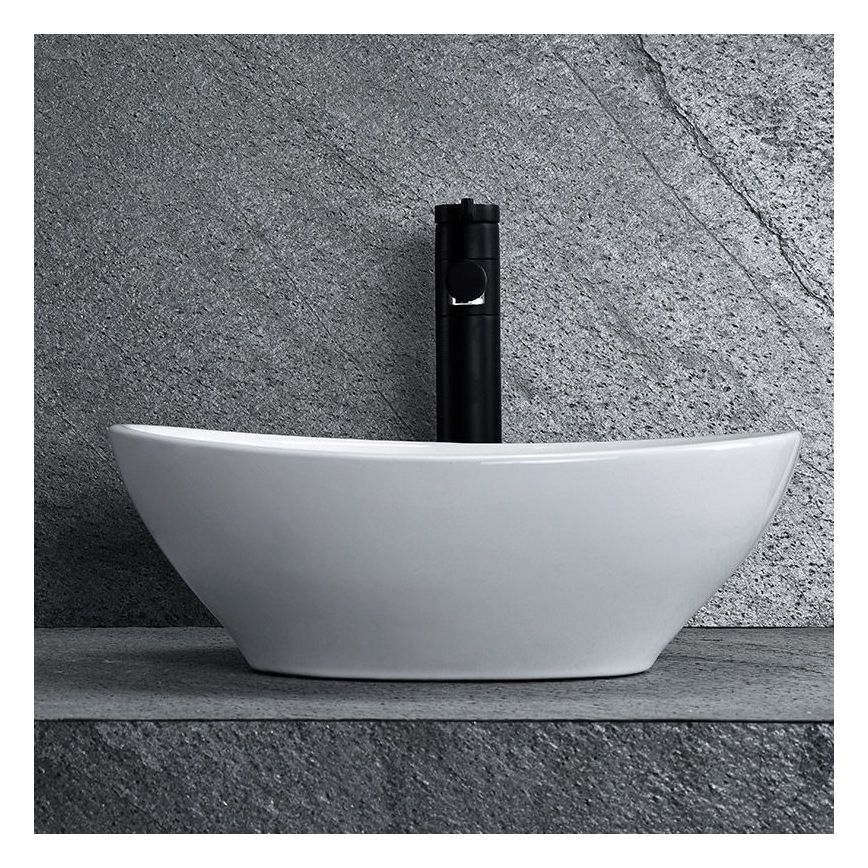 REA-U0623 - Countertop basin SOFIA MINI 27x34 cm ceramic/glossy white