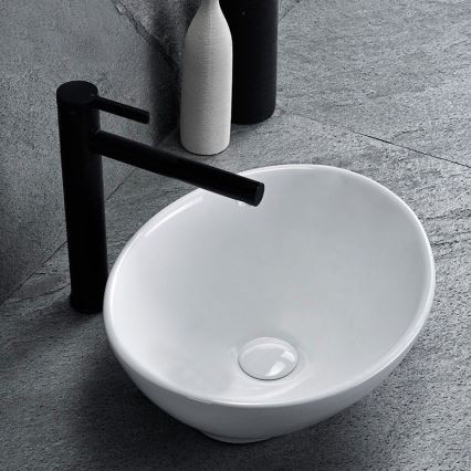 REA-U0623 - Countertop basin SOFIA MINI 27x34 cm ceramic/glossy white
