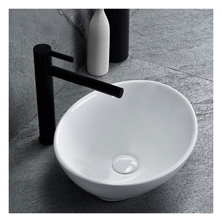 REA-U0623 - Countertop basin SOFIA MINI 27x34 cm ceramic/glossy white