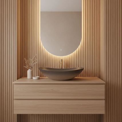 REA-U0626 - ROYAL countertop basin 36 x 62 cm, ceramic/brown