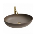 REA-U0627 - CAROLA Countertop Basin 39 x 51.5 cm, ceramic / beige / brown