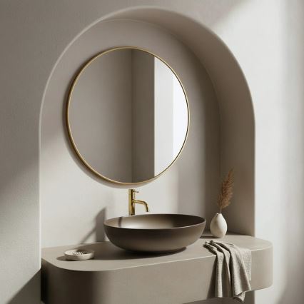 REA-U0627 - Countertop washbasin CAROLA 39x51,5 cm ceramic/brown