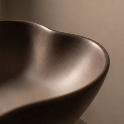 REA-U0629 - PEARL Countertop Basin 38 x 50.5 cm, Ceramic/Brown