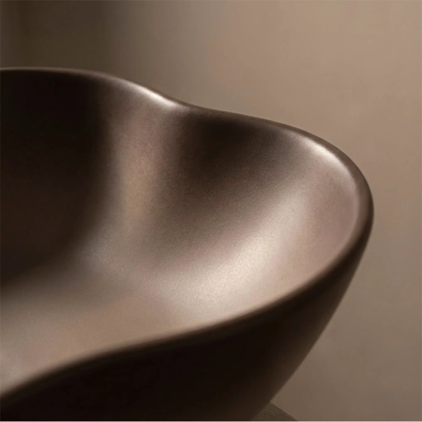 REA-U0629 - PEARL Countertop Basin 38 x 50.5 cm, Ceramic/Brown