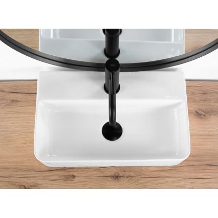 REA-U0630 - NAOMI 28.5 x 45.5 cm Countertop/Wall-Mounted Washbasin, Ceramic/White