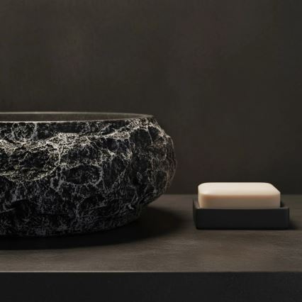 REA-U0634 - Countertop washbasin MIKA GABRO 38x50 cm black/stone-effect