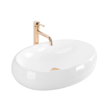 REA-U0656 - MELANIA Countertop Washbasin 40.5 x 60 cm ceramic/glossy white