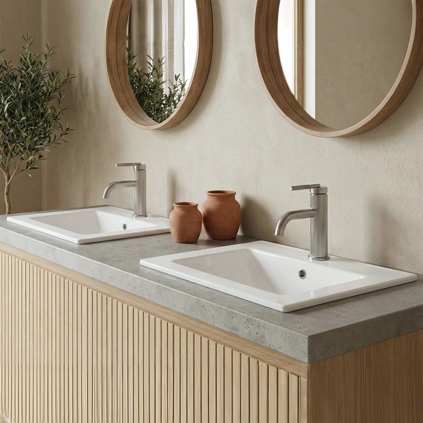 REA-U0786 - DAFNE recessed washbasin 47 x 62 cm, ceramic / glossy white