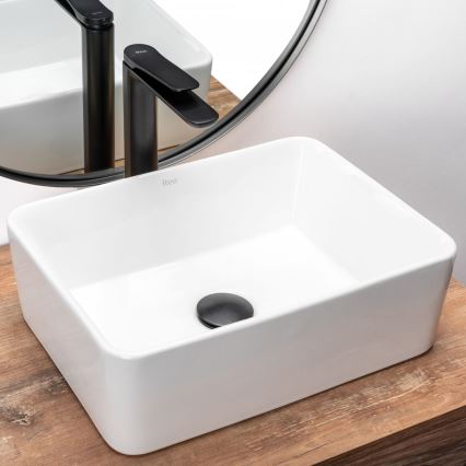 REA-U0952 - ANITA MINI Countertop Basin 31x41 cm, Ceramic, Glossy White