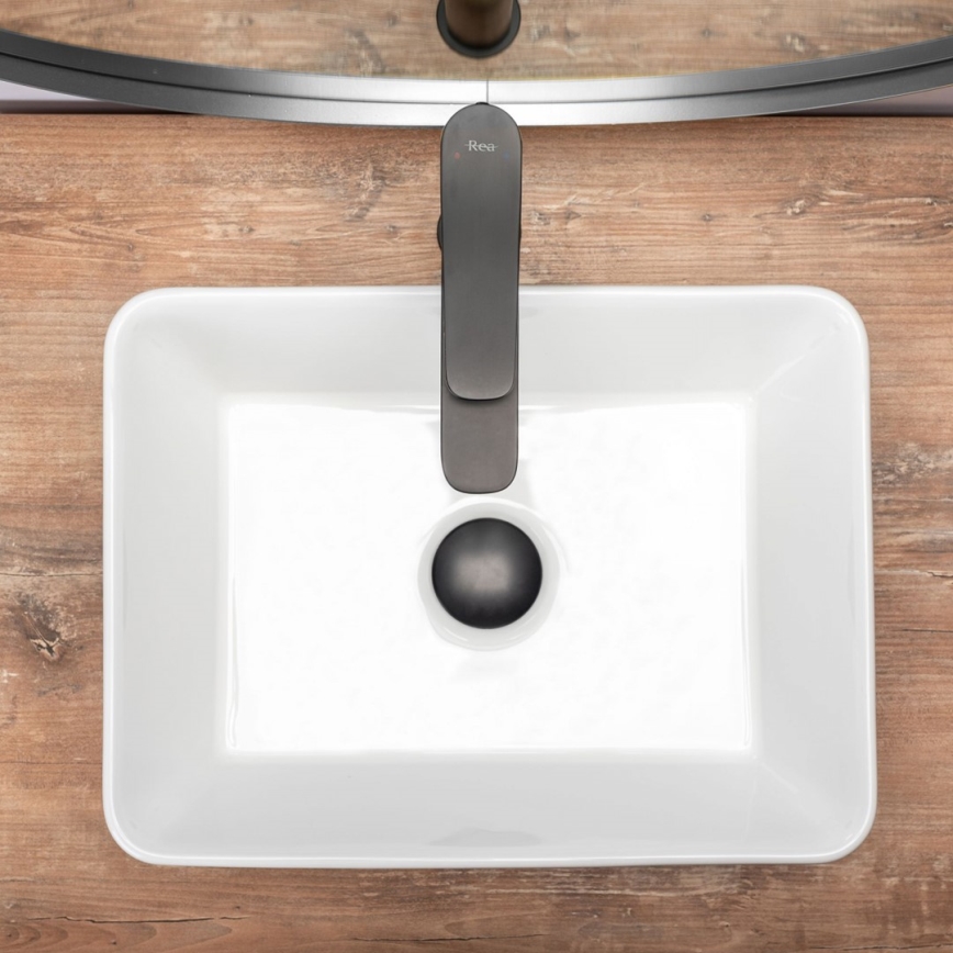 REA-U0952 - ANITA MINI Countertop Basin 31x41 cm, Ceramic, Glossy White