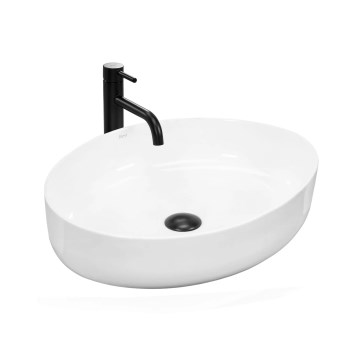 REA-U1223 - Countertop basin QUEEN 41,5x55 cm ceramic/glossy white
