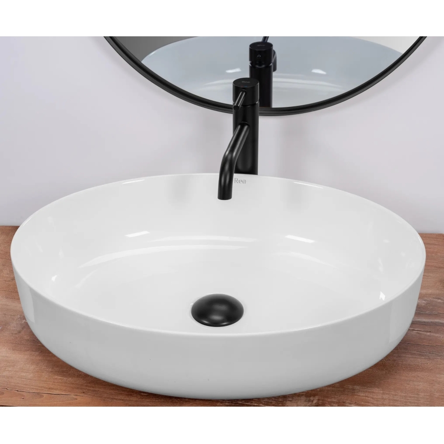 REA-U1223 - Countertop basin QUEEN 41,5x55 cm ceramic/glossy white