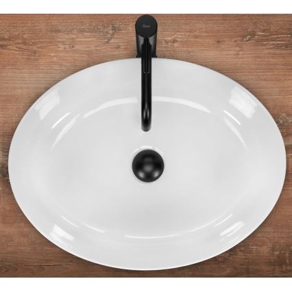 REA-U1223 - Countertop basin QUEEN 41,5x55 cm ceramic/glossy white