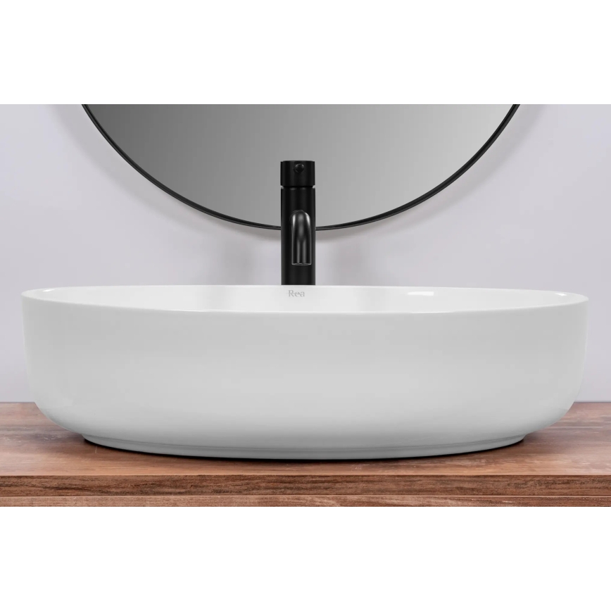 REA-U1223 - Countertop basin QUEEN 41,5x55 cm ceramic/glossy white
