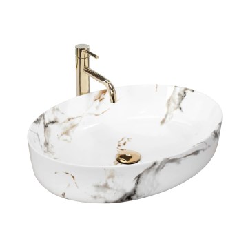 REA-U1232 - QUEEN Countertop Basin 41.5 x 55 cm, ceramic/stone-effect