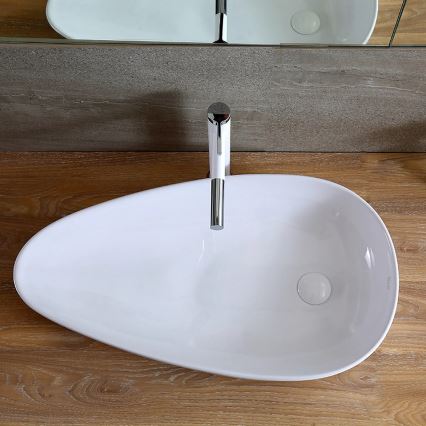 REA-U1500 - GRETA Countertop Washbasin 42.5 x 77 cm, ceramic / glossy white