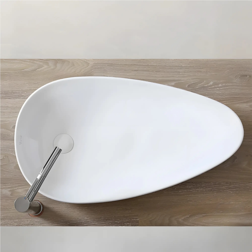 REA-U1500 - GRETA Countertop Washbasin 42.5 x 77 cm, ceramic / glossy white