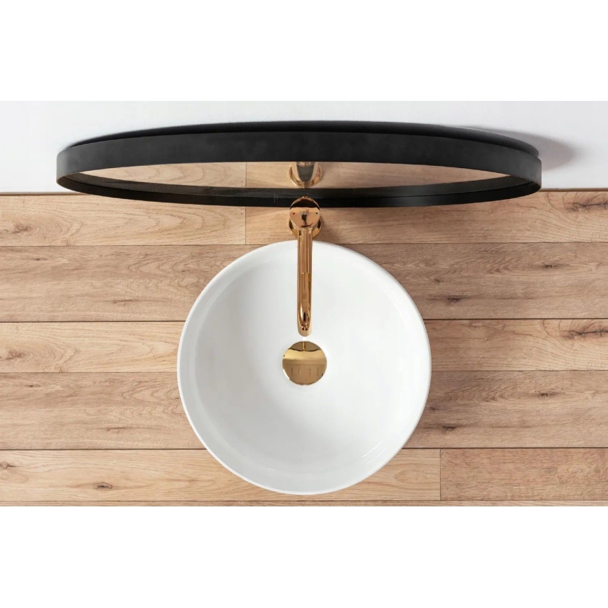 REA-U18918 - Countertop basin SAMI Ø 36 cm ceramic/glossy white