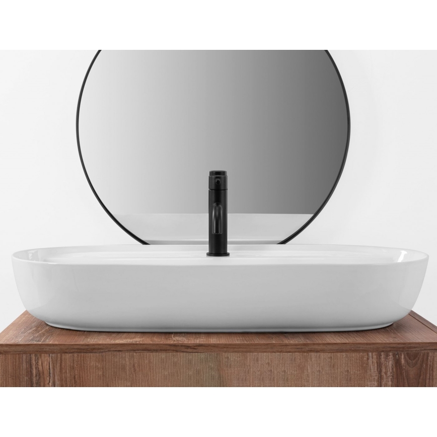 REA-U2541 - AURA Countertop Washbasin 41x81 cm ceramic/glossy white