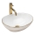 REA-U3287 - SOFIA Countertop Basin 34.5 x 41 cm Ceramic/Glossy White/Gold