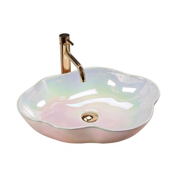 REA-U3309 - Countertop washbasin PEARL 38x50,5 cm ceramic/multicolored