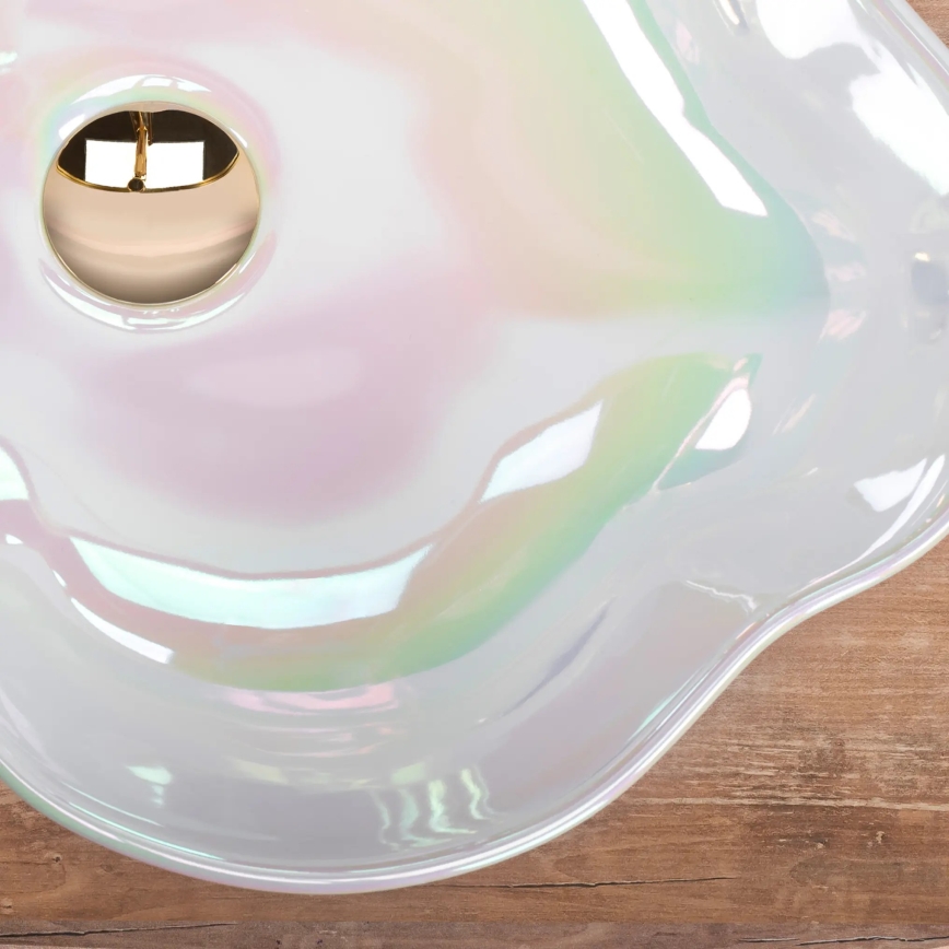 REA-U3309 - Countertop washbasin PEARL 38x50,5 cm ceramic/multicolored