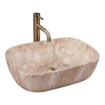 REA-U3323 - BELINDA Countertop Basin 33.5 x 46.5 cm, Ceramic/Stone-Effect